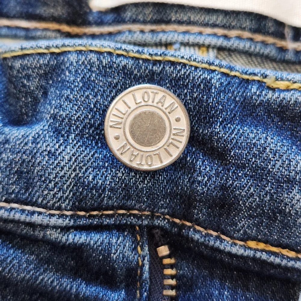 Nili Lotan Flora Pleated Wide Leg Jean - 26 - Picture 6 of 11